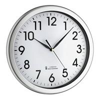 TFA Dostmann 60.3519.02 Wandklok Zendergestuurd 30.8 cm x 4.3 cm Zilver - thumbnail