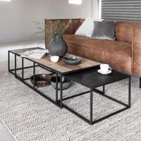 DTP Home Salontafel 'Cosmo' Teakhout, Set van 3 stuks - thumbnail