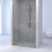 Brauer Void - Nisdeur - 2-Delig - Helder Glas - 170 x 200 cm - Omkeerbaar - met Draaideur 70 cm - Aan Glas - incl. Glascoating - PVD RVS-Kleurig - thumbnail