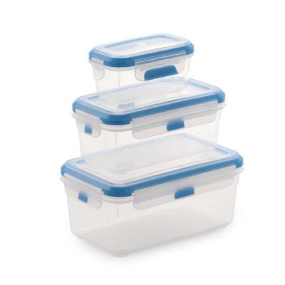 Set 3 Lunchboxen SP Berner super lock Rechthoekig Transparant Plastic (3 Stuks) - thumbnail