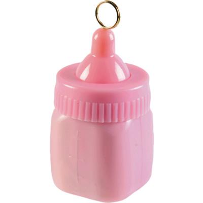 Amscan Ballongewicht babyfles roze 9 cm | 24 stuks