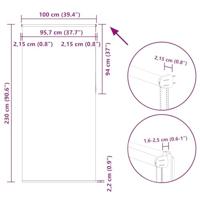 Rolgordijn verduisterend 100x230cm stofbreedte 95,7cm polyester - thumbnail