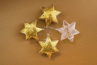 Colorations - vulbaar ornament transparante ster, set van 12