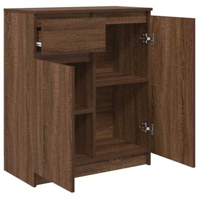 Dressoir met lade 71x35x84 cm spaanplaat bruin eikenkleurig