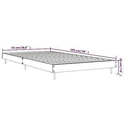 Bedframe zonder matras hout gerookt eikenkleurig 90x190 cm Bedframe zonder matras hout gerookt eikenkleurig 90x190 cm
