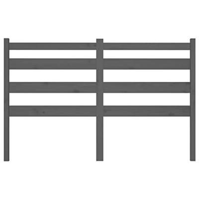 Hoofdbord 206x4x100 cm massief grenenhout grijs