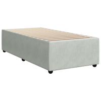 Boxspring met matras fluweel lichtgrijs 90x200 cm - thumbnail