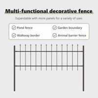 Tuinhek 6 pcs Grijs 10,2 x 0,6 m Poedercoating staal - thumbnail