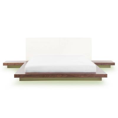 Beliani-ZEN -Tweepersoonsbed LED-Lichte houtkleur-160 x 200 cm-MDF