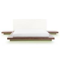 Beliani-ZEN -Tweepersoonsbed LED-Lichte houtkleur-160 x 200 cm-MDF - thumbnail