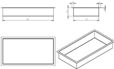 Wiesbaden Inbouwnis | Exellence | 30x60x10cm | RVS Mat Wit Wiesbaden Inbouwnis | Exellence | 30x60x10cm | RVS Mat Wit