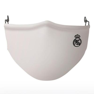 Hygiënisch en herbruikbaar gezichtsmasker gemaakt van stof Real Madrid C.F. SF430915 Wit