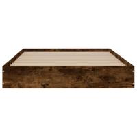 Bedframe zonder matras hout gerookt eikenkleurig 100x200 cm - thumbnail