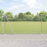 VidaXL Afrasteringspaal zilver 25 x 1,2 m (19 x 19 mm gaas) staal - thumbnail