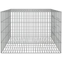Konijnenkooi met 2 panelen 110x79x54 cm gegalvaniseerd ijzer - thumbnail