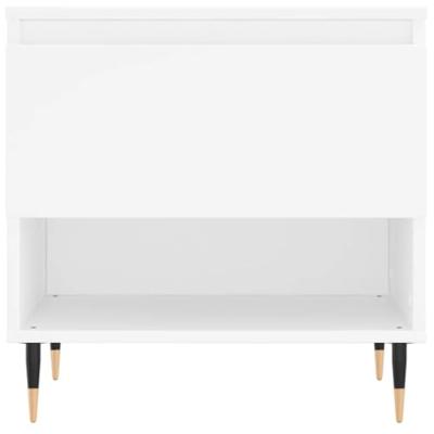 Salontafel 50x46x50 cm bewerkt hout wit Salontafel 50x46x50 cm bewerkt hout wit