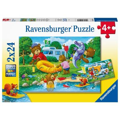 Ravensburger puzzel De familie beer gaat kamperen 2x24 stukjes