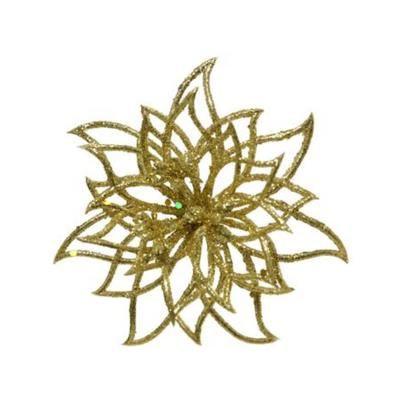 Bloemclip plastic d14h5cm goud Bloemclip plastic d14h5cm goud