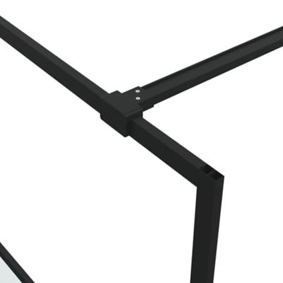 Inloopdouchewand 80x195 cm halfmat ESG-glas zwart