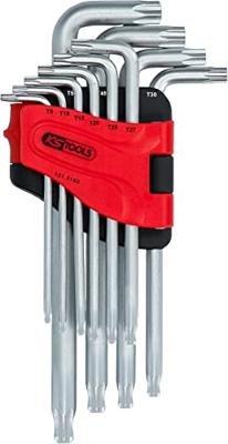 KS Tools 151.5180 TX Haakse schroevendraaierset T 8, T 10, T 15, T 20, T 25, T 27, T 30, T 40, T 45, T 50 10-delig