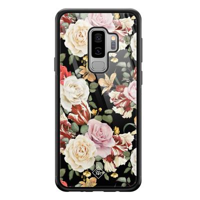 Samsung Galaxy S9 Plus glazen hardcase - Flowerpower Samsung Galaxy S9 Plus glazen hardcase - Flowerpower