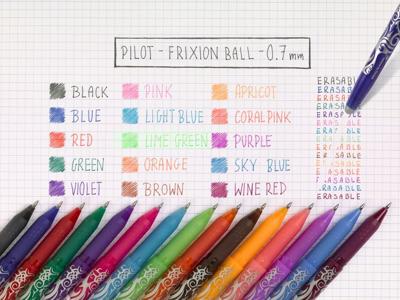 Rollerpen pilot frixion bl-fr7 m + 3 vull blauw