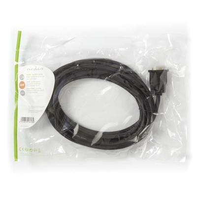 HDMI - DVI-kabel | HDMI-connector - DVI-D 24+1-pins male | 5,0 m | Zwart