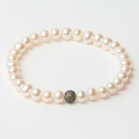 Lancaster JLA-BR-SB-3-WH 16 mm Dames armband - thumbnail