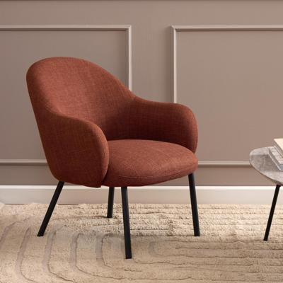 Bendt Fauteuil 'Jacquilyn' Structuurstof, kleur Terracotta