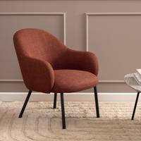 Bendt Fauteuil 'Jacquilyn' Structuurstof, kleur Terracotta - thumbnail
