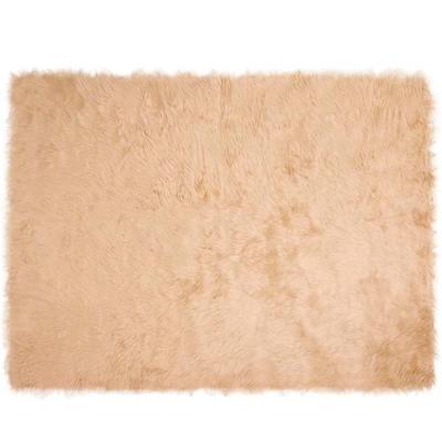 Nep Schapenvacht Tapijt Tafalla Beige 240 x 340 cm Polyester
