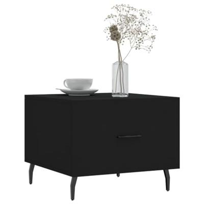 Salontafels 2 st 50x50x40 cm bewerkt hout zwart