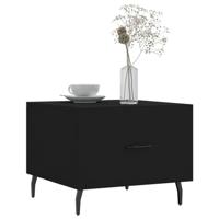 Salontafels 2 st 50x50x40 cm bewerkt hout zwart - thumbnail
