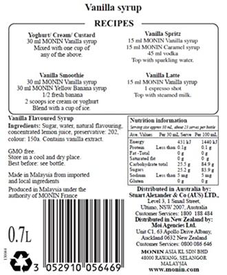 Monin Vanille 700ml - thumbnail