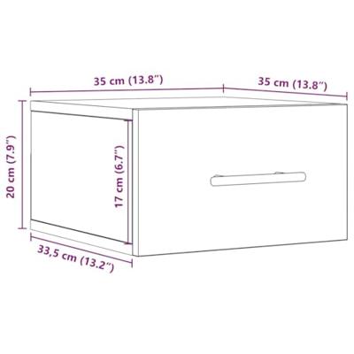 Nachtkastje 2 pcs artisanaal eikenkleurig 35 x 35 x 20 cm