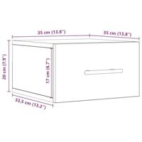 Nachtkastje 2 pcs artisanaal eikenkleurig 35 x 35 x 20 cm - thumbnail