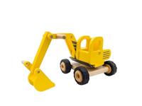Goki houten graafmachine geel - thumbnail