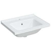 VidaXL Wastafel rechthoekig 61x48x19,5 cm keramiek wit - thumbnail