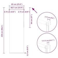 Rolgordijn verduisterend 65x230cm stofbreedte 60,7 cm polyester - thumbnail