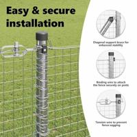 VidaXL Afrasteringspaal zilver 10 x 1,4 m (25 x 25 mm gaas) staal - thumbnail