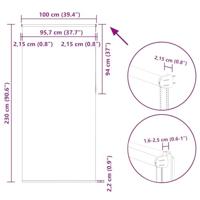 Rolgordijn verduisterend 100x230cm stofbreedte 95,7cm polyester - thumbnail