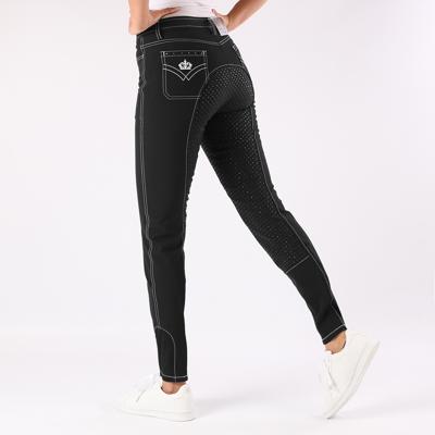 Rijbroek Epplejeck Sparkle Full Grip Kids, 176 in zwart Rijbroek Epplejeck Sparkle Full Grip Kids, 176 in zwart