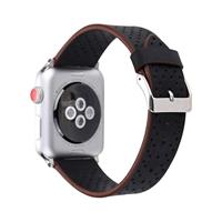 Dot Pattern Leren bandje - Zwart - Geschikt voor Apple Watch 44mm / 45mm / 46mm / 49mm - thumbnail