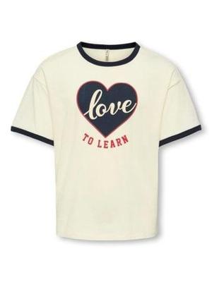 Kids ONLY winter top meisjes - wit - KogPella - loose fit, korte mouw