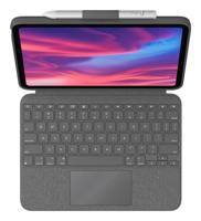 Keyboard Case voor iPad + Logitech Combo Touch Grijs Qwerty Spaans - thumbnail