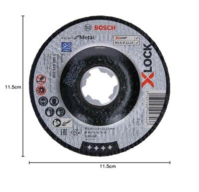 Bosch Accessories 2608619256 Doorslijpschijf gebogen 115 mm 1 stuk(s) Metaal Bosch Accessories 2608619256 Doorslijpschijf gebogen 115 mm 1 stuk(s) Metaal