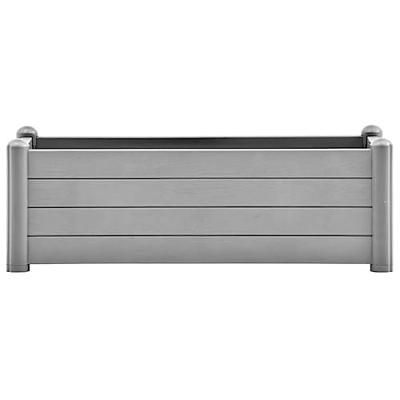 Plantenbak verhoogd 100x43x35 cm PP steengrijs - thumbnail