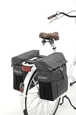 Newlooxs Vigo double - sportieve dubbele fietstas, grijs