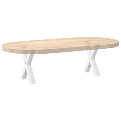 Salontafelpoten 2 st X-vormig 30x(30-31) cm staal wit