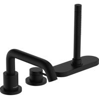 Hansgrohe Tecturis S 3-gats ééngreeps badrandmengkraan met sBox, mat zwart - thumbnail